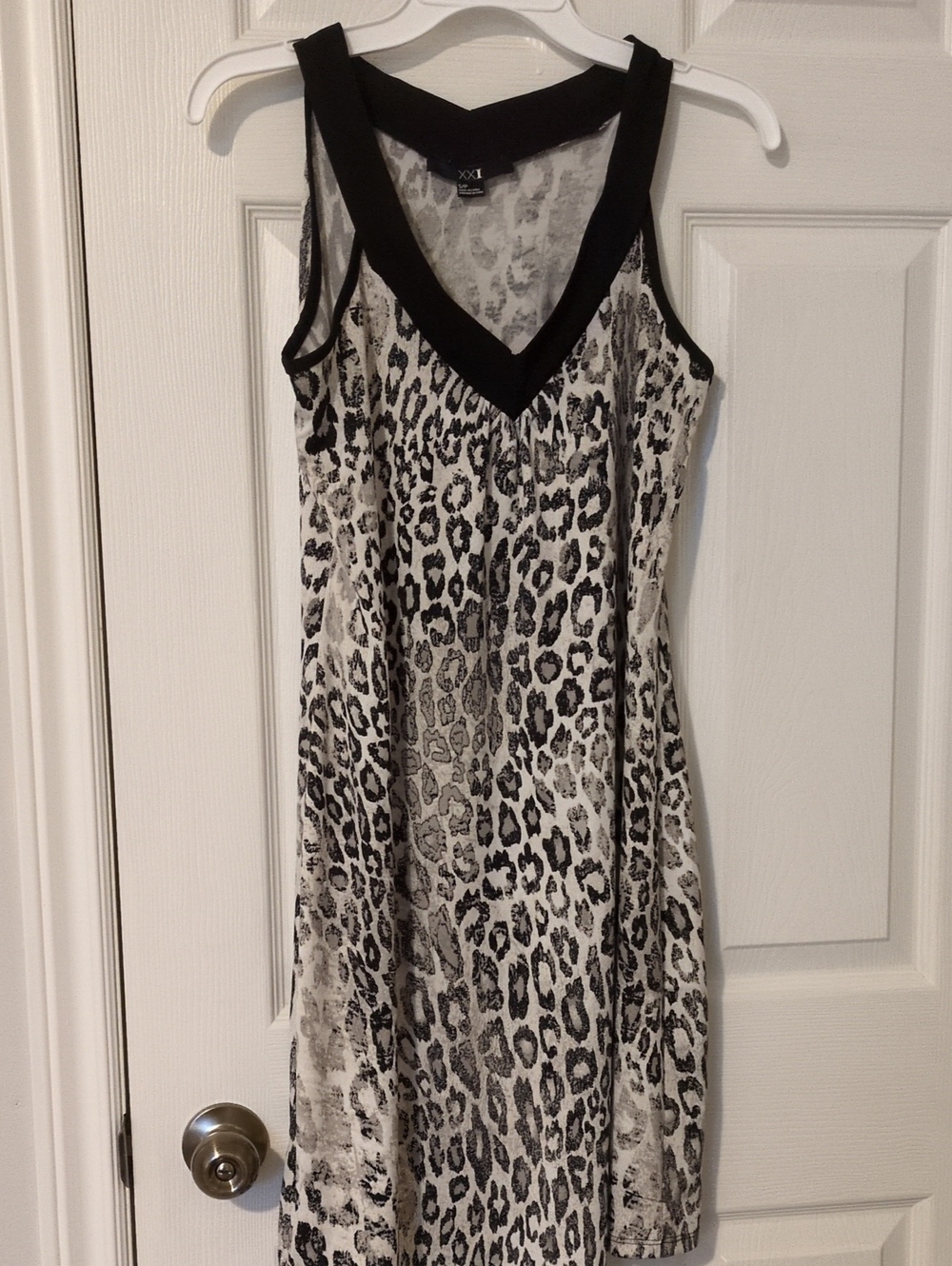 Forever 21 Black & White Leopard Print Mini Dress